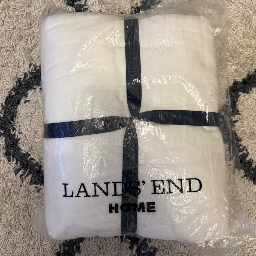 Lands' End Cotton Flannel Duvet Cover- King